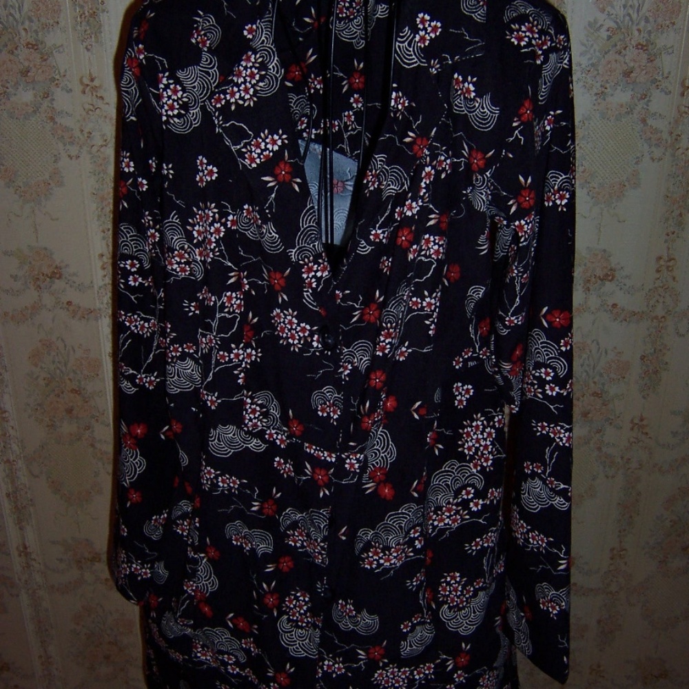 COTTON SUEDE 3/4 LENGTH FLORAL LADIES JACKET